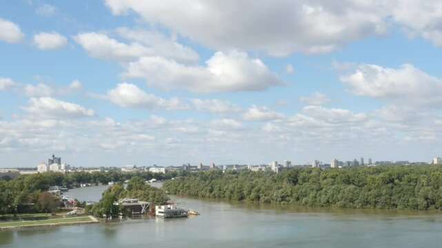 Belgrade, Serbia,2024,july,10th, landscape of the town,