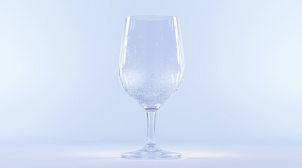 Obraz premium Elegant empty glass with subtle bubbles on a light background