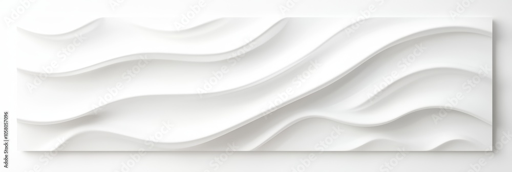 Poster abstract white wave patterns in modern minimalist design