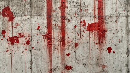 A background with a blood-like texture, resembling a concrete wall adorned with vivid red stains