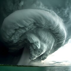 Storm Clouds Forming Over Open Water
