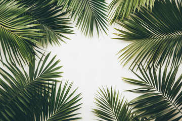 Elegant Tropical Leaves Background on Textured Surface - Perfect Botanical Design with Space for Text for Nature-Inspired Projects, Social Media Graphics, and Professional Presentations