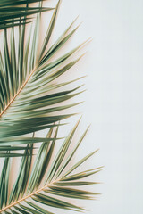 Elegant Tropical Leaves Background on Textured Surface - Perfect Botanical Design with Space for Text for Nature-Inspired Projects, Social Media Graphics, and Professional Presentations