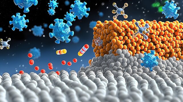 Drug Receptor Interaction Illustration