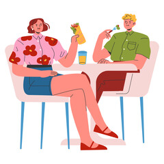 Young Businesswoman. Flat Vector Illustration