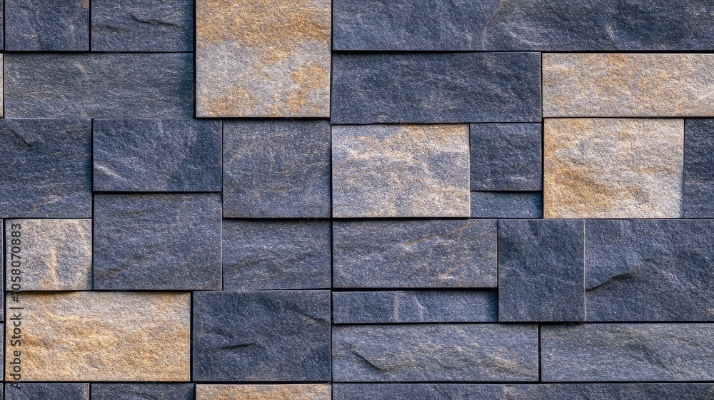 Poster a seamless pattern of dark blue stone blocks creates a sophisticated backdrop for various design app