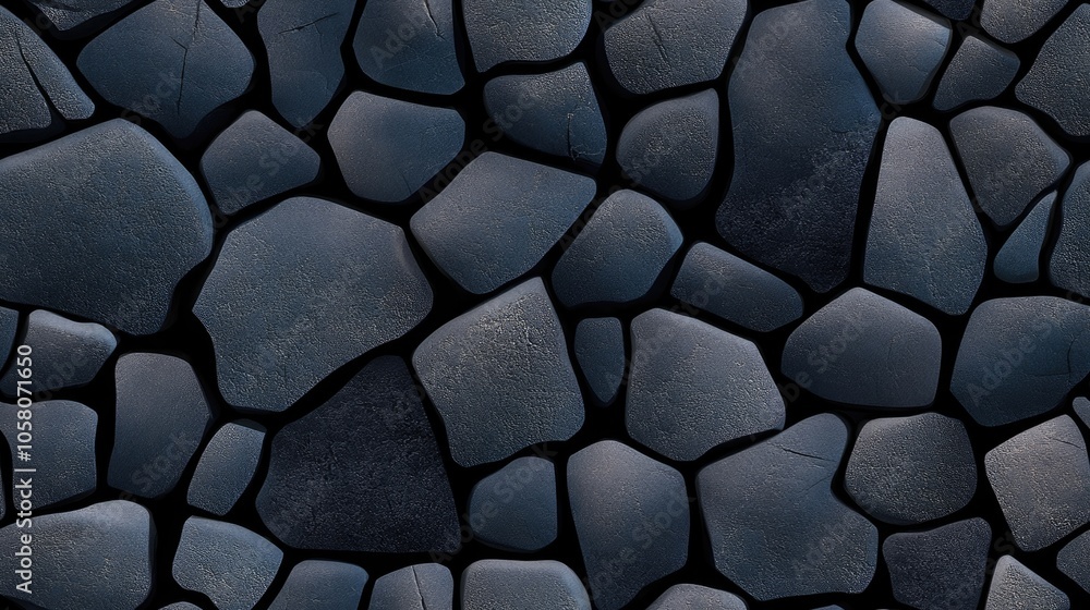 Poster a seamless pattern of dark blue stone blocks creates a sophisticated backdrop for various design app