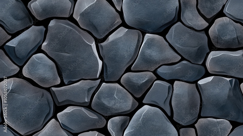 Poster a seamless pattern of dark blue stone blocks creates a sophisticated backdrop for various design app