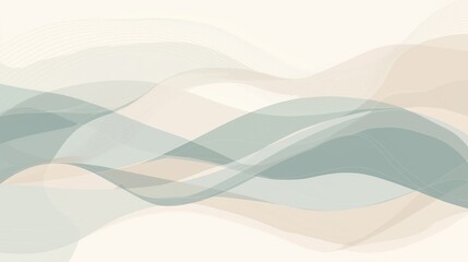Abstract wavy lines in earthy tones create a serene flowing pattern
