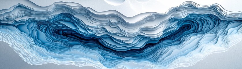 Fototapeta premium Creative Papercut Illustration of a Cryptographic Cloud with Multiple Layers for Visual Impact