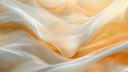 Obraz premium Ethereal dance of light fabric waves in warm tones