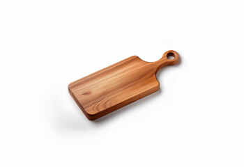 Fototapeta premium A wooden cutting board with a single loop handle.