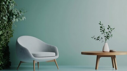 Cozy Modern Living Room with Neutral Tones, Stylish Decor, and Elegant Architecture- generative ai