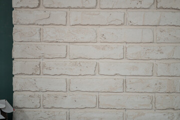 Rustic Textured White Brick Wall Background