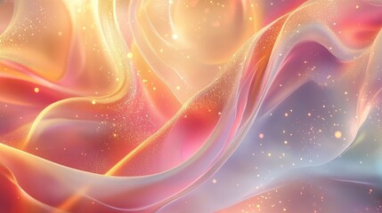 A graceful, flowing background with pastel hues and light sparkles, inspired by the magic of fairy tales