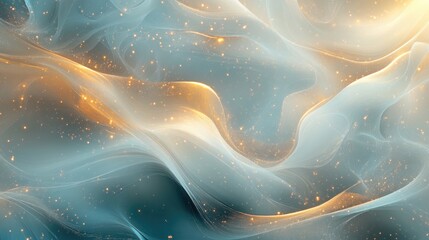 A graceful, flowing background with pastel hues and light sparkles, inspired by the magic of fairy tales