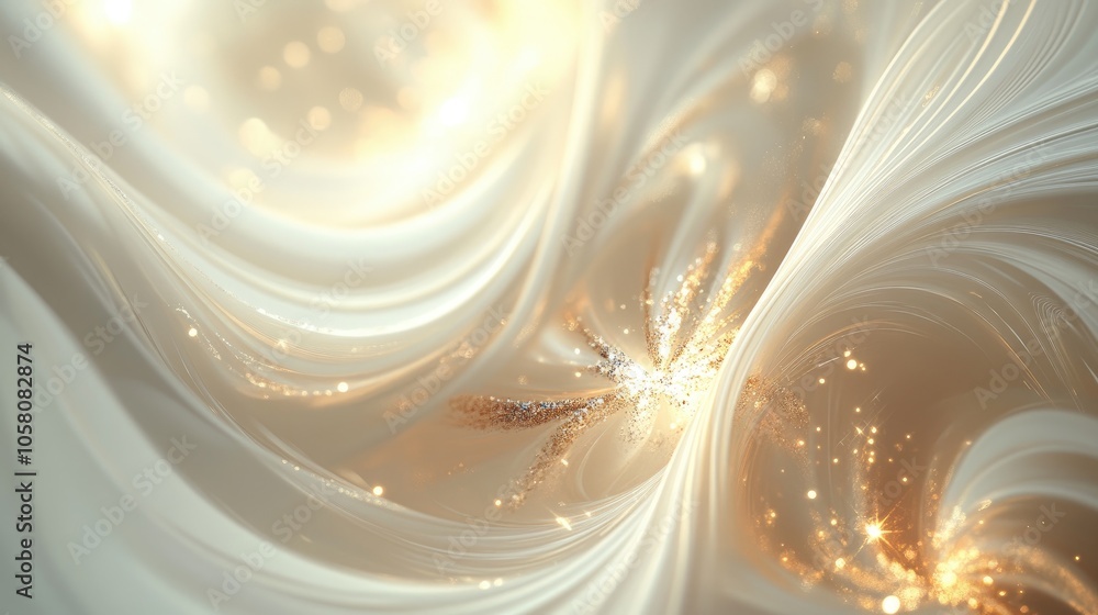 Aufkleber soft, ethereal background with swirling shapes and sparkles, creating a fairy-tale atmosphere with e