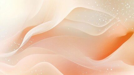 Magical background with graceful, flowing shapes and delicate sparkles, inspired by enchanting fairy tales