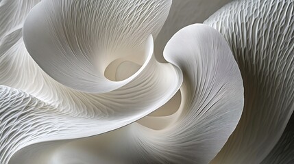 Abstract Modern Sculpture Grey and White Minimalist Design Geometric Shapes