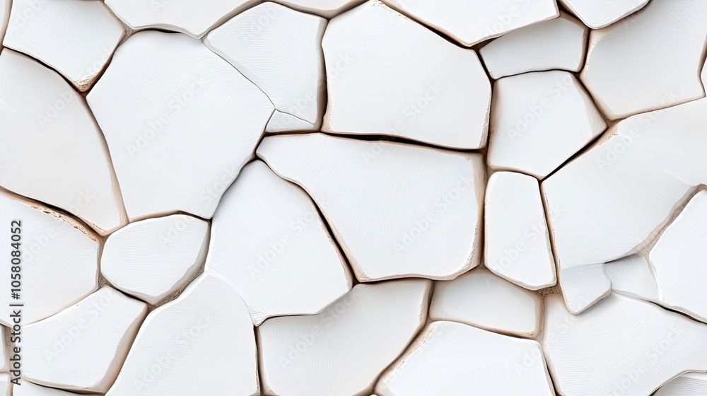 Poster the surface showcases a textured pattern of white paint, displaying significant cracks that suggest 