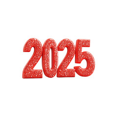 Happy New Year 2025 Transparent Background
