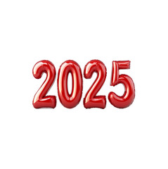 Happy New Year 2025 Transparent Background