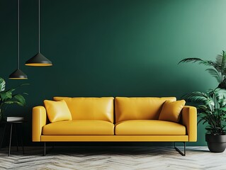Cozy Modern Living Room with Neutral Tones, Stylish Decor, and Elegant Architecture- generative ai