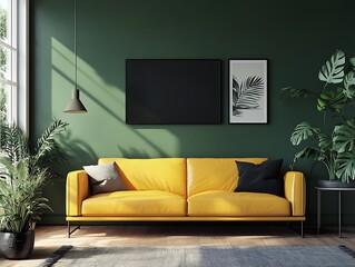 Cozy Modern Living Room with Neutral Tones, Stylish Decor, and Elegant Architecture- generative ai