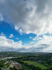 Aerial View of Buildings at Hotwells Central Bristol City of Southwest of England, Great Britain. High Angle Footage Was Captured with Drone's Camera from Medium High Altitude on May 27th, 2024.