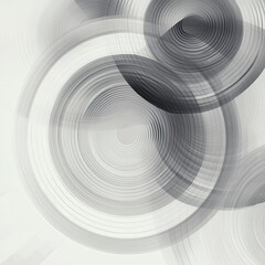 Obraz premium Abstract Circular Pattern in Shades of Gray for Design Projects - Minimalist Background