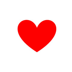 red heart isolated on white