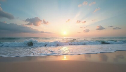 Fototapeta premium Sunset serenity at the beach