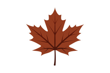 Fototapeta premium Autumn Maple Leaf Vector Illustration: Vibrant Seasonal Foliage Isolated on White Background for Rustic and Natural Design
