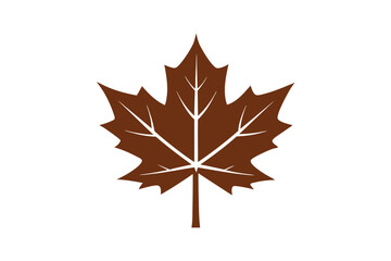 Autumn Maple Leaf Vector Illustration: Vibrant Seasonal Foliage Isolated on White Background for Rustic and Natural Design