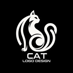 Cat Vector Logo Design