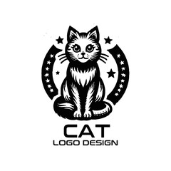 Cat Vector Logo Design