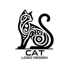 Cat Vector Logo Design