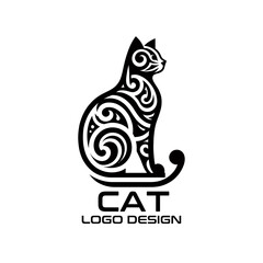 Cat Vector Logo Design
