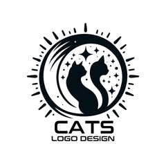 Cats Vector Logo Design