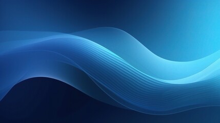 Obraz premium Smooth Blue Waves in Abstract 3D Design