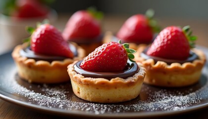  Deliciously tempting strawberry tarts ready to be savored
