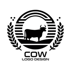 Cow Vector Logo Design
