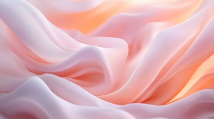 Obraz premium Abstract Pink and Peach Fabric Drape - Soft, Elegant Texture Background.