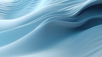 Fototapeta premium Soft Blue Waves with 3D Effect