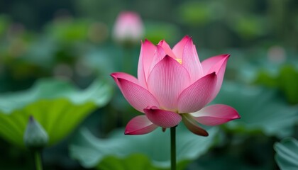 Obraz premium Pink Lotus Blossom in Bloom