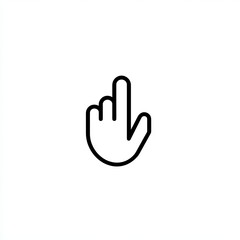 Obraz premium The cursor indicates interaction with a minimalist hand icon, reflecting a user interface design intended for digital applications and web navigation, icon