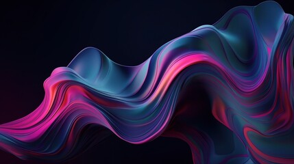 Colorful 3D Wave Pattern Abstract Background Design