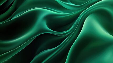 Obraz premium Abstract Green Fabric Drape Texture Background - Seamless Pattern, Elegant Design, Soft Flowing Material