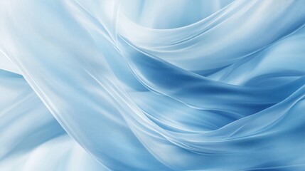 Obraz premium Abstract Blue Fabric Texture Background - Wavy Silk or Satin Drape.