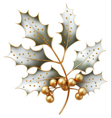 Fototapeta premium PNG Holly leaves leaf illustration berries.